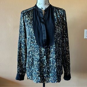 Rebecca Taylor Long Sleeve Blouse Shirt Top Size 4